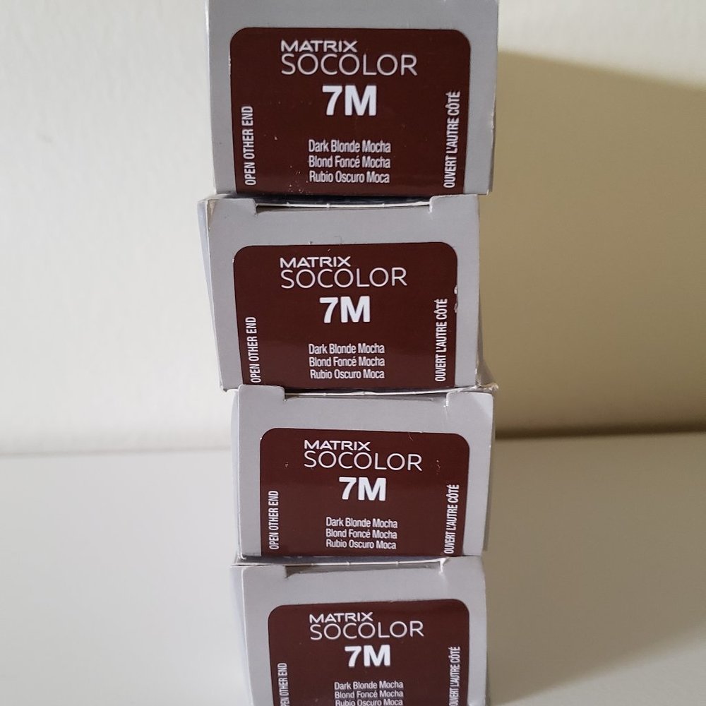 NIB Matrix SoColor 7M Dark Blonde Mocha, 12 oz (4 tubes total)